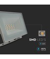 10W LED Fluter, weiß - 850lm, IP65, 4000K, weißes Gehäuse