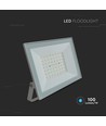 50W LED Fluter - 94lm/W, IP65, weißer Rand, kaltweiß, Außenbereich