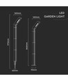1,5W Solar-Gartenleuchte - CCT, 3 Lichtfarben, IP65, schwarz, inkl. Standfuß und Erdspieß