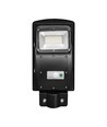 Solar-Straßenlaterne 6W mit Sensor - Fernbedienung, schwarz, 800lm, IP65
