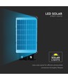 Solar-Straßenlaterne 6W mit Sensor - Fernbedienung, schwarz, 800lm, IP65