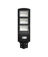 12W Solar LED Straßenleuchte - 1200lm, IP65, 6000K, schwarz, inkl. Solarpanel und Batterie