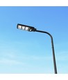 12W Solar LED Straßenleuchte - 1200lm, IP65, 6000K, schwarz, inkl. Solarpanel und Batterie