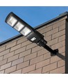 12W Solar LED Straßenleuchte - 1200lm, IP65, 6000K, schwarz, inkl. Solarpanel und Batterie