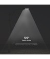 12W Solar LED Straßenleuchte - 1200lm, IP65, 6000K, schwarz, inkl. Solarpanel und Batterie