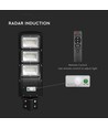 12W Solar LED Straßenleuchte - 1200lm, IP65, 6000K, schwarz, inkl. Solarpanel und Batterie