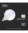 E27 22W LED Globe-Lampe - Ø12 cm, G120, matt