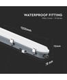 120cm 36W wasserdichte LED Wannenleuchte mit Notlicht - IP65, 4320lm, 6500K, inkl. Batterie, 120cm Länge