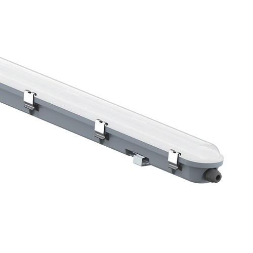 150cm 48W wasserdichte komplette LED Wannenleuchte mit Sensor - IP65, 120lm/W, milchige Abdeckung, inkl. Montageclips