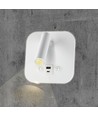8W LED Bett-Wandleuchte mit USB/PD Ladefunktion - CREE Chip, 3000K, weiß, inkl. Leuchtmittel