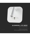 8W LED Bett-Wandleuchte mit USB/PD Ladefunktion - CREE Chip, 3000K, weiß, inkl. Leuchtmittel