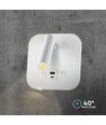 8W LED Bett-Wandleuchte mit USB/PD Ladefunktion - CREE Chip, 3000K, weiß, inkl. Leuchtmittel