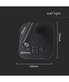 8W LED Bett-Wandleuchte mit USB-Ladefunktion - Schwarz, 3000K, CREE Chip, USB-A und USB-C