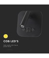 8W LED Bett-Wandleuchte mit USB-Ladefunktion - Schwarz, 3000K, CREE Chip, USB-A und USB-C