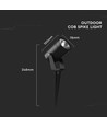 10W LED Gartenstrahler mit Erdspieß - IP65, schwarzes Aluminium, 40° Abstrahlwinkel, 880lm