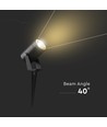 10W LED Gartenstrahler mit Erdspieß - IP65, schwarzes Aluminium, 40° Abstrahlwinkel, 880lm