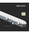 150cm 48W wasserdichte komplette LED Wannenleuchte mit Sensor - 120lm/W, IP65, integrierter Mikrowellensensor, opale Abdeckung