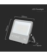 100W LED Fluter - 135lm/W, CREE LED Chip, IP65, schwarz, 6 Jahre Garantie