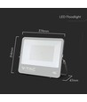 200W LED Flutlicht, Samsung Chip - 135lm/W, IP65, schwarz, Außenbereich, kaltweiß