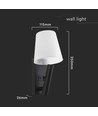 2W LED Bettlampe / Wandleuchte mit USB-Ladefunktion - Schwarz, 3000K, CREE Chip, IP20, modernes Design