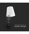 2W LED Bettlampe / Wandleuchte mit USB-Ladefunktion - Schwarz, 3000K, CREE Chip, IP20, modernes Design