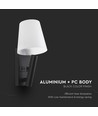 2W LED Bettlampe / Wandleuchte mit USB-Ladefunktion - Schwarz, 3000K, CREE Chip, IP20, modernes Design