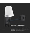 2W LED Bettlampe / Wandleuchte mit USB-Ladefunktion - Schwarz, 3000K, CREE Chip, IP20, modernes Design
