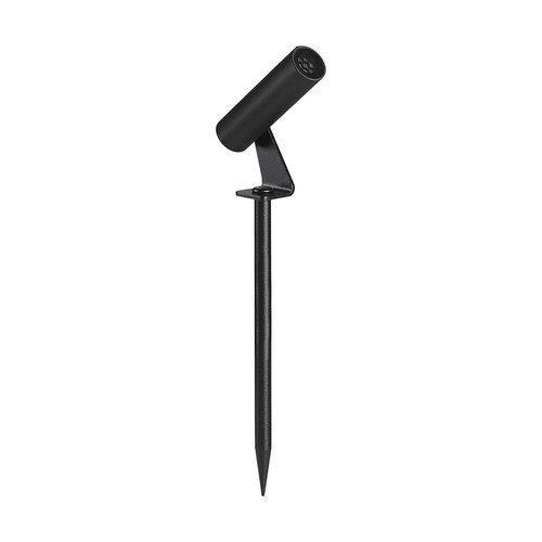 24V LED Gartenstrahler mit Erdspieß - 2W, IP65, schwarz, rund, Außenbereich, Aluminium