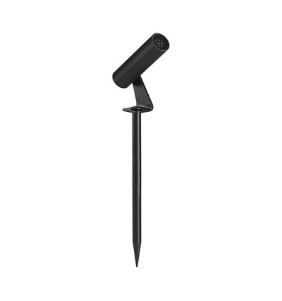 24V LED Gartenstrahler mit Erdspieß - 2W, IP65, schwarz, rund, Außenbereich, Aluminium