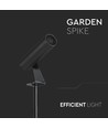 24V LED Gartenstrahler mit Erdspieß - 2W, IP65, schwarz, rund, Außenbereich, Aluminium