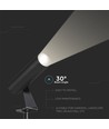24V LED Gartenstrahler mit Erdspieß - 2W, IP65, schwarz, rund, Außenbereich, Aluminium