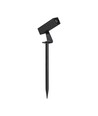 24V LED-Gartenstrahler mit Erdspieß - 2W, IP65, schwarz, quadratisch, Außenbereich, Aluminium