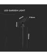 24V LED-Gartenstrahler mit Erdspieß - 2W, IP65, schwarz, quadratisch, Außenbereich, Aluminium