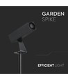 24V LED-Gartenstrahler mit Erdspieß - 2W, IP65, schwarz, quadratisch, Außenbereich, Aluminium