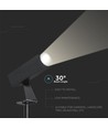 24V LED-Gartenstrahler mit Erdspieß - 2W, IP65, schwarz, quadratisch, Außenbereich, Aluminium