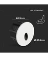 3W Ø15cm LED Step Light - CCT, IP65, schwarz, rund, Aluminium