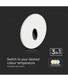 3W Ø15cm LED Step Light - CCT, IP65, schwarz, rund, Aluminium