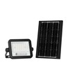 50W Solar LED Fluter - 700lm, CCT 2000K-8000K, Batterieanzeige, schwarz, Außenbereich