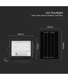 50W Solar LED Fluter - 700lm, CCT 2000K-8000K, Batterieanzeige, schwarz, Außenbereich