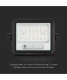 50W Solar LED Fluter - 700lm, CCT 2000K-8000K, Batterieanzeige, schwarz, Außenbereich