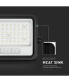 VT-104W LED-Flutlichtstrahler 100W - mit Solarpanel, CCT: 7in1, schwarzes Gehäuse, Batteriestatusanzeige, IP65
