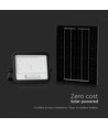 VT-104W LED-Flutlichtstrahler 100W - mit Solarpanel, CCT: 7in1, schwarzes Gehäuse, Batteriestatusanzeige, IP65