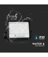VT-104W LED-Flutlichtstrahler 100W - mit Solarpanel, CCT: 7in1, schwarzes Gehäuse, Batteriestatusanzeige, IP65