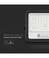 VT-104W LED-Flutlichtstrahler 100W - mit Solarpanel, CCT: 7in1, schwarzes Gehäuse, Batteriestatusanzeige, IP65