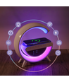 G-förmige RGBIC Lampe - Kabelloses Ladegerät, 24x23cm, Weiß, Bluetooth, 5V USB