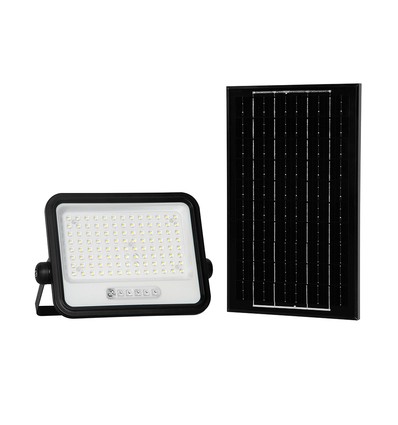 10W Solar LED Fluter - 1700lm, IP65, mit Solarpanel und Sensor