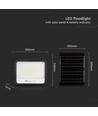 Vt-304w LED-Strahler 300W - mit Solarpanel, CCT:7in1, schwarzes Gehäuse, mit Batteriestatusanzeige, IP65
