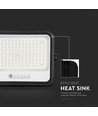 Vt-304w LED-Strahler 300W - mit Solarpanel, CCT:7in1, schwarzes Gehäuse, mit Batteriestatusanzeige, IP65