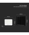 400W Solar LED Fluter, 7-in-1 CCT - IP65, schwarz, LiFePO4 Batterie, inkl. Solarpanel und Batterieanzeige