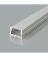 2m Aluminiumprofil Montageset - 17x10mm, inkl. Diffusor und Endkappen, Silber